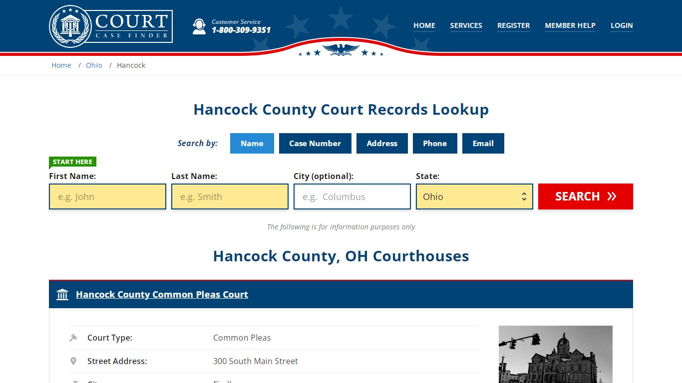 Hancock County Court Records | OH Case Lookup