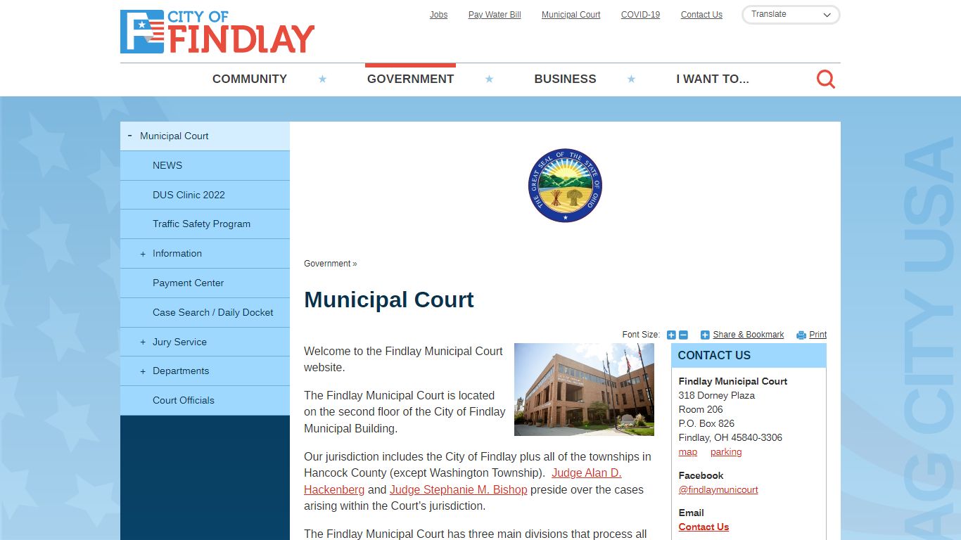 Municipal Court | City of Findlay, OH